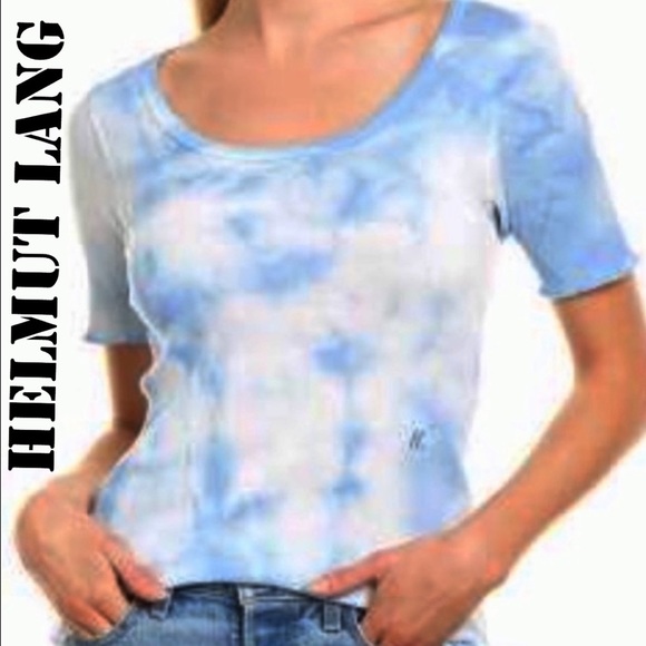 Helmut Lang Tops - HELMUT LANG SHORT SLEEVE TIEDYE TOP NWT